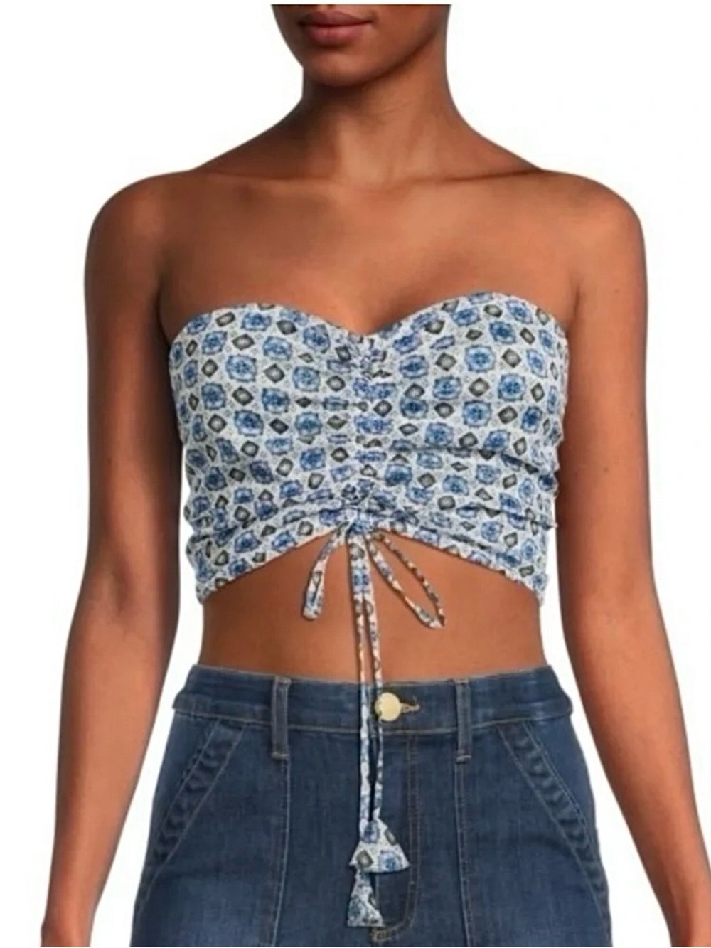 Misa Los Angeles Thera Bandeau Crop Top